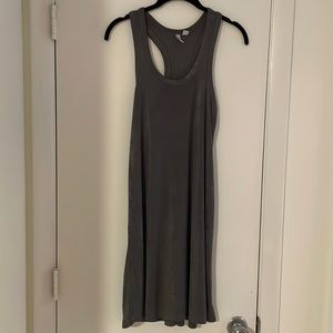 Old Navy silver metallic tank top scoop neck sleeveless dress